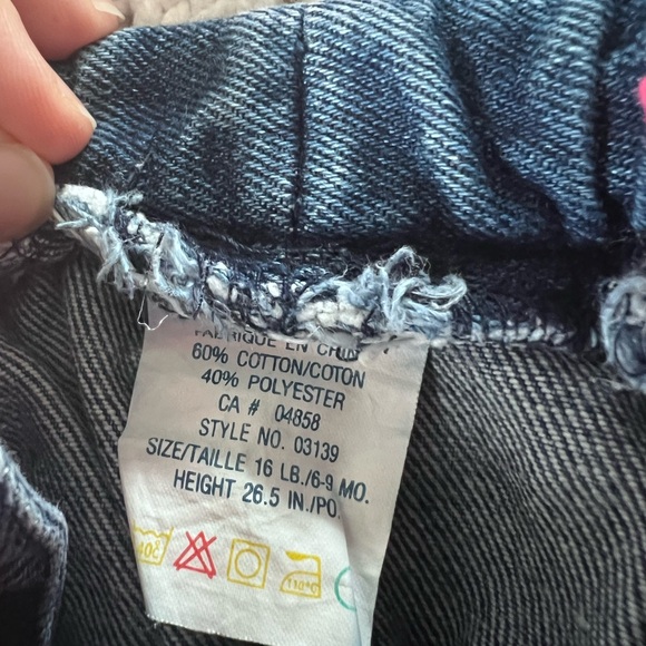 Vintage baby jeans with suspenders 6-9 months - Picture 3 of 3